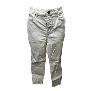 LC Lauren Conrad Jeans Women’s 10 White Skinny Ankle Stretch Distressed Pants